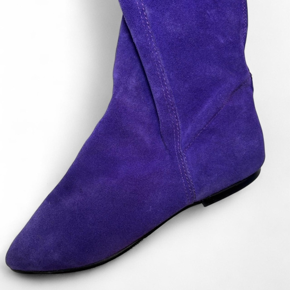 Endicot Johnson vintage vibrant purple suede pull-on knee-high boots - Picture 13 of 15